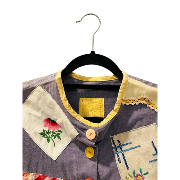 Katy The Flower Lady Vintage Patchwork RARE Dress Size 12 Festival Hippie Boho - Picture 4 of 12